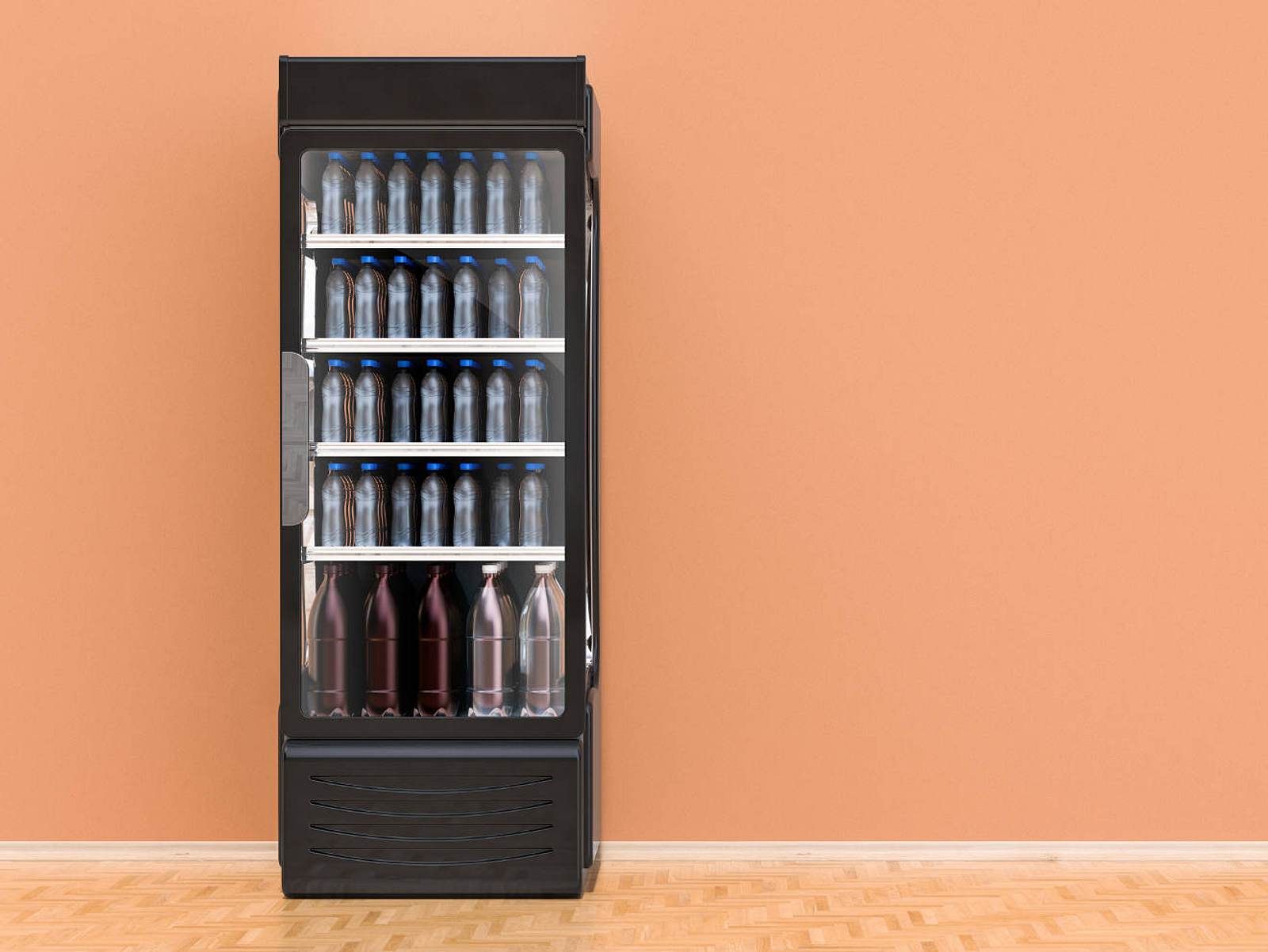 Coca-Cola® Kleiner Display-Kühlschrank für Getränke 115 L Flasche Rot