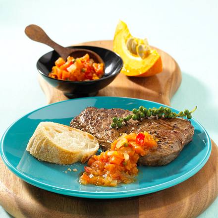 Kürbis-Chutney zu Huftsteak Rezept