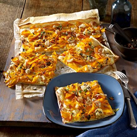 Kürbis-Flammkuchen Rezept Kürbis-Flammkuchen Rezept