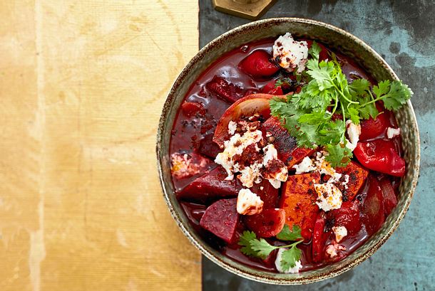 Kürbis-Gulasch in Kakao-Orangensoße Rezept Kürbis-Gulasch in Kakao-Orangensoße Rezept