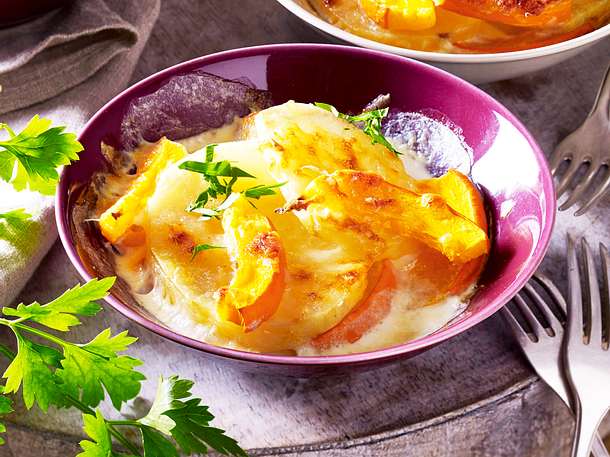 Kartoffel-Kürbis-Gratin Rezept Kartoffel-Kürbis-Gratin Rezept