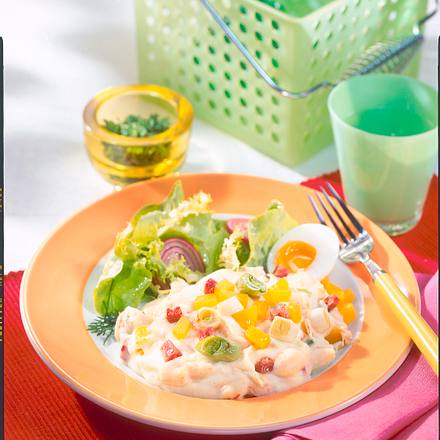 Kürbis-Kartoffel-Püree mit Ei Rezept Kürbis-Kartoffel-Püree mit Ei Rezept
