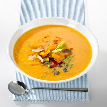 Kürbis-Kokos-Suppe Rezept