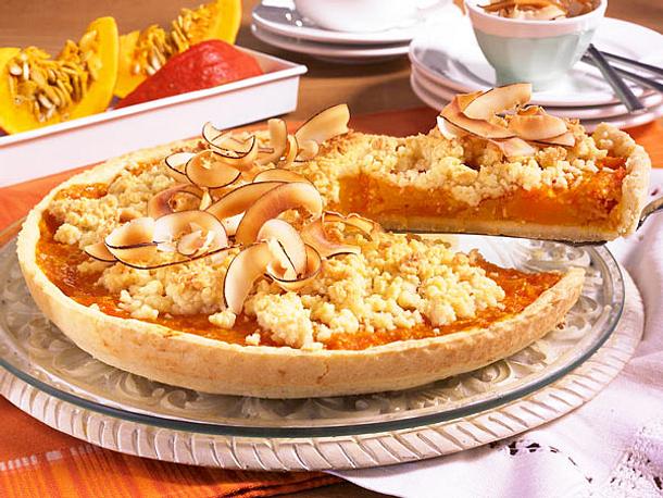 Kürbis-Kokos-Tarte Rezept Kürbis-Kokos-Tarte Rezept