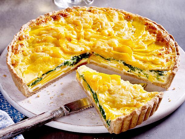 Kürbis-Spinat-Tarte Rezept Kürbis-Spinat-Tarte Rezept