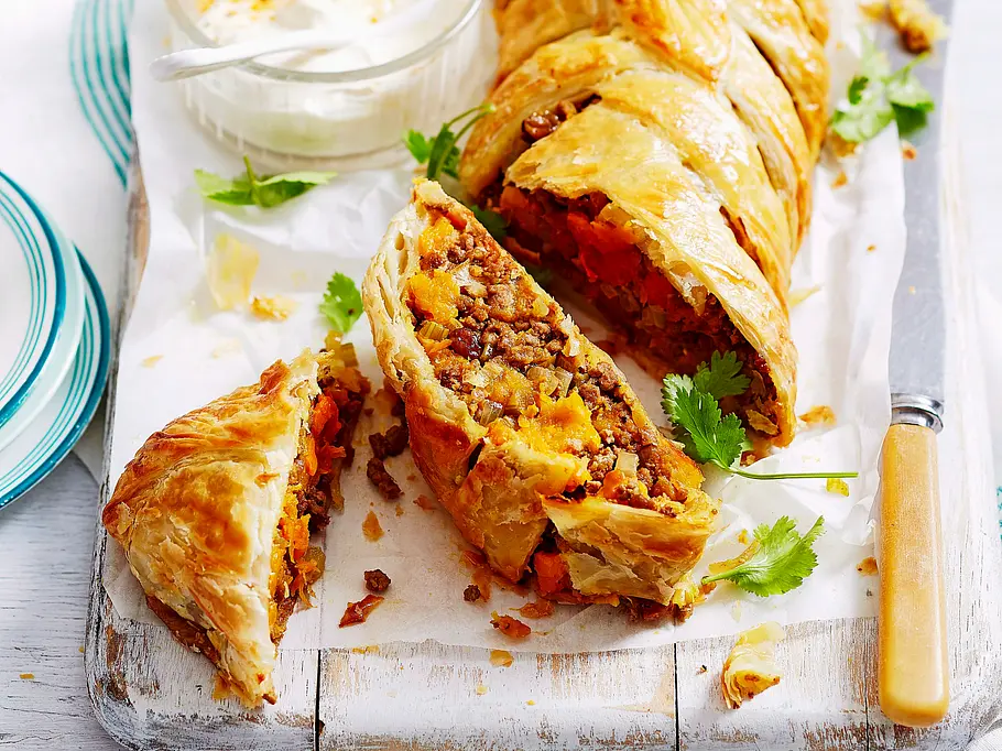 Kürbis-Strudel mit Hack Rezept