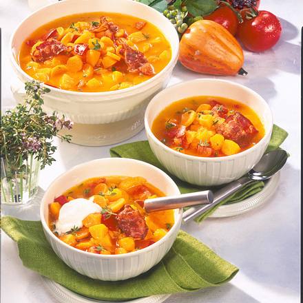 Kürbis-Tomaten-Eintopf Rezept Kürbis-Tomaten-Eintopf Rezept