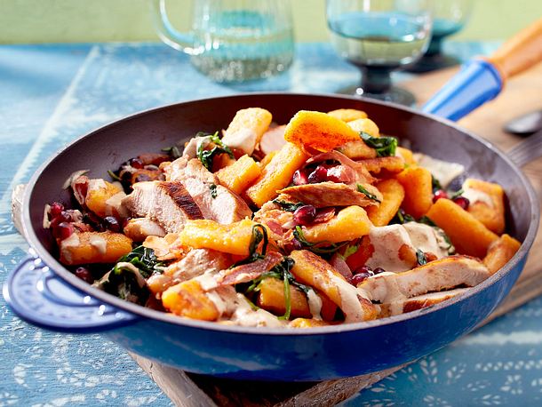 Kürbisgnocchi mit Hähnchen Rezept-F8621901