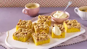 Kürbisschnitten mit Haferflocken-Zimt-Streuseln Rezept - Foto: LECKER @ Bauer Media Group Kürbisschnitten mit Haferflocken-Zimt-Streuseln Rezept - Foto: LECKER @ Bauer Media Group