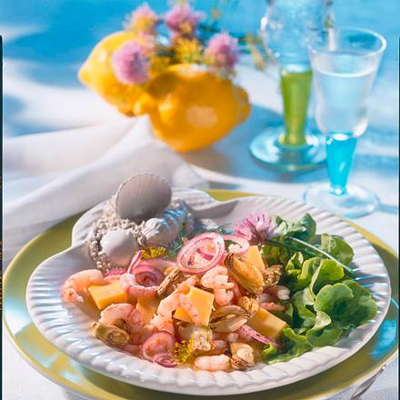 Küstencocktail aus Shrimps und Seemuscheln Rezept Küstencocktail aus Shrimps und Seemuscheln Rezept