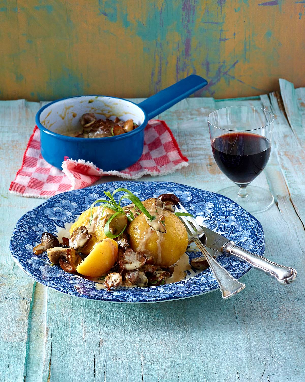 Kürbis-Knödel mit Pilzragout Rezept