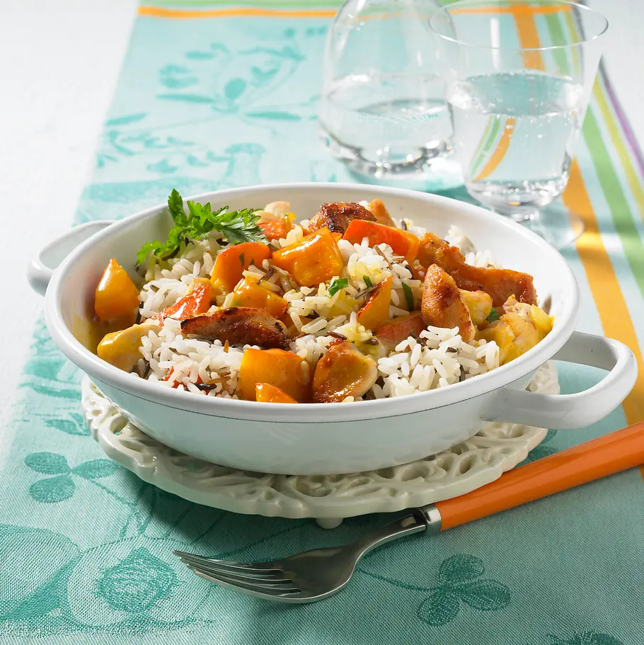 Kürbis-Reis-Pfanne Rezept Kürbis-Reis-Pfanne Rezept