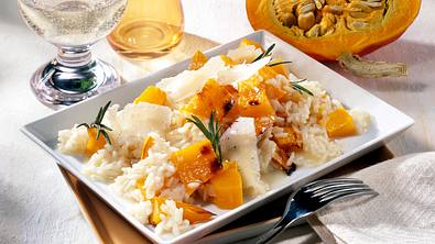 Kürbis-Risotto mit Parmesan-Hobel Rezept - Foto: LECKER @ Bauer Media Group