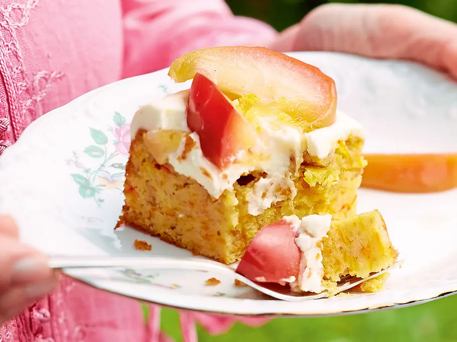 Kürbiskuchen mit Äpfeln Rezept Kürbiskuchen mit Äpfeln Rezept