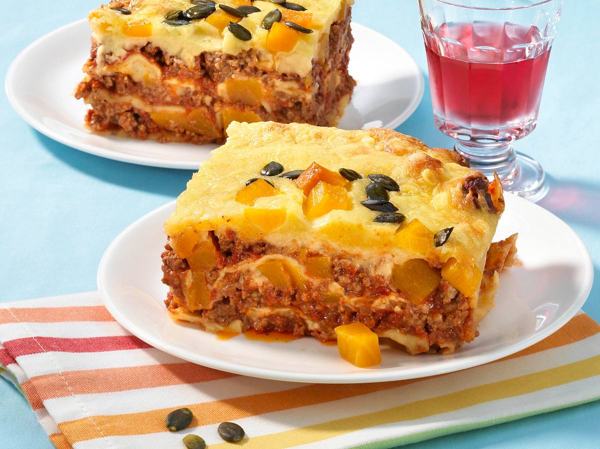 Kürbislasagne mit Hackfleisch