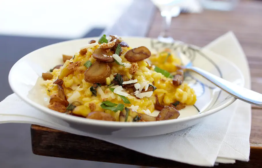 Kürbisrisotto mit Maronen Rezept Kürbisrisotto mit Maronen Rezept