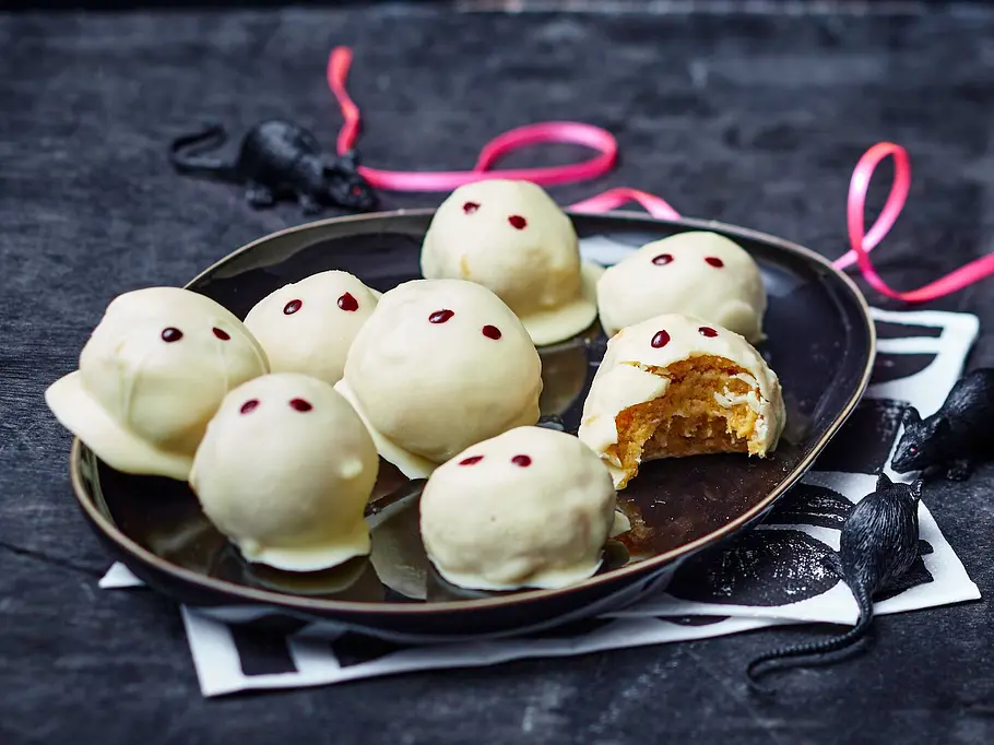 Kürbistrüffel-Gespenster Rezept Kürbistrüffel-Gespenster Rezept