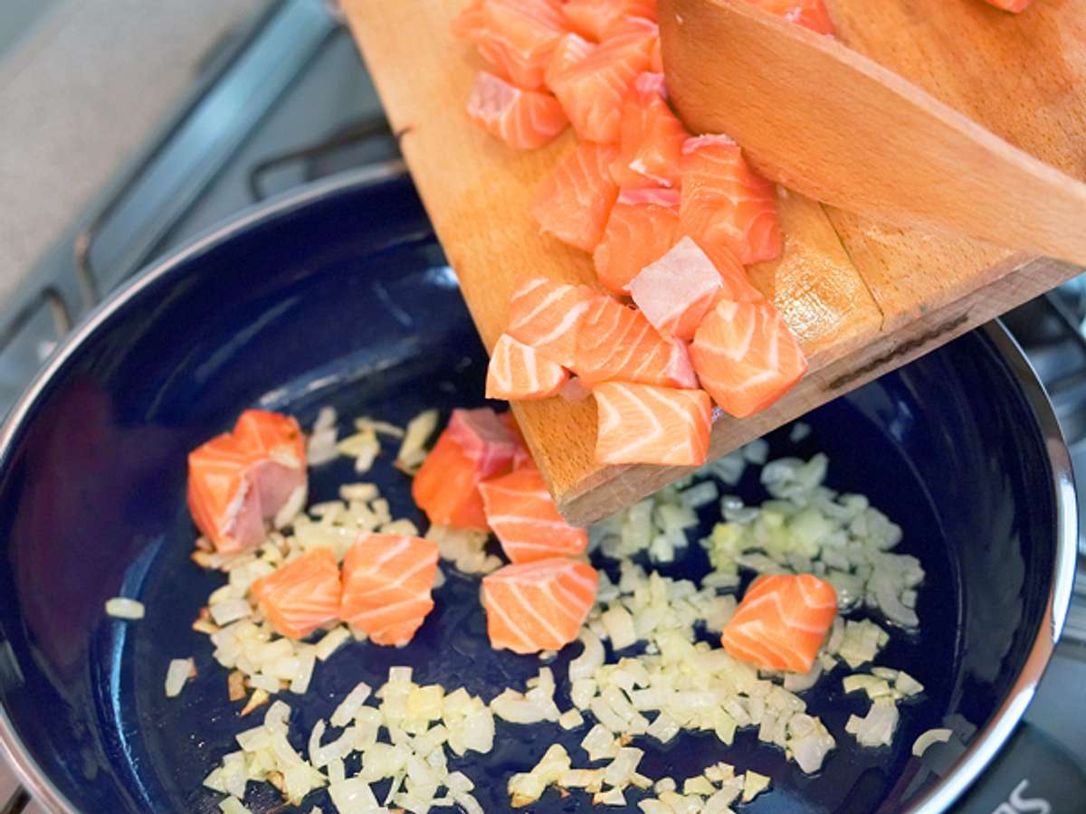 Bandnudeln mit Lachs - Schritt 4: