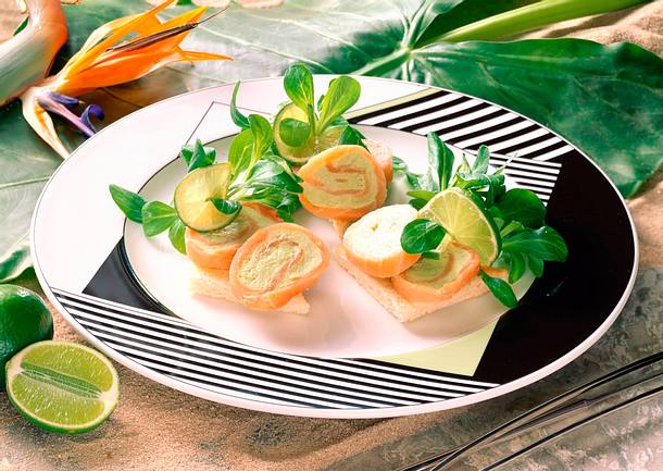 Lachs-Avocadoröllchen Rezept Lachs-Avocadoröllchen Rezept