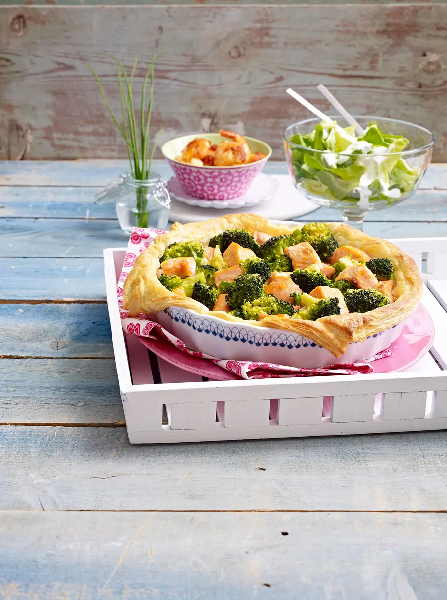 Lachs-Brokkoli-Quiche Rezept Lachs-Brokkoli-Quiche Rezept