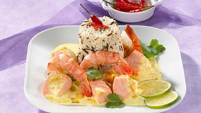 Lachs-Curry mit Garnelen Rezept - Foto: Maass