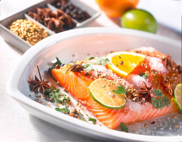Lachs in Gewürzmarinade Rezept Lachs in Gewürzmarinade Rezept