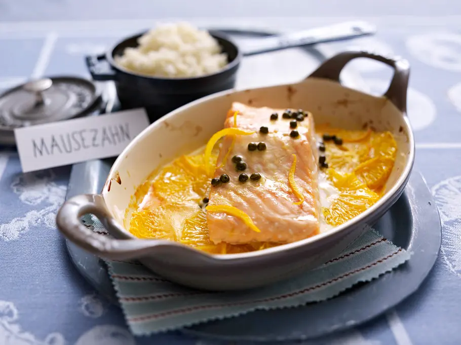 Lachs in Orangensoße Rezept Lachs in Orangensoße Rezept