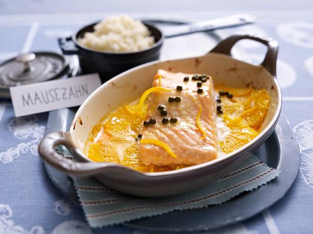 Lachs in Orangensoße Rezept Lachs in Orangensoße Rezept