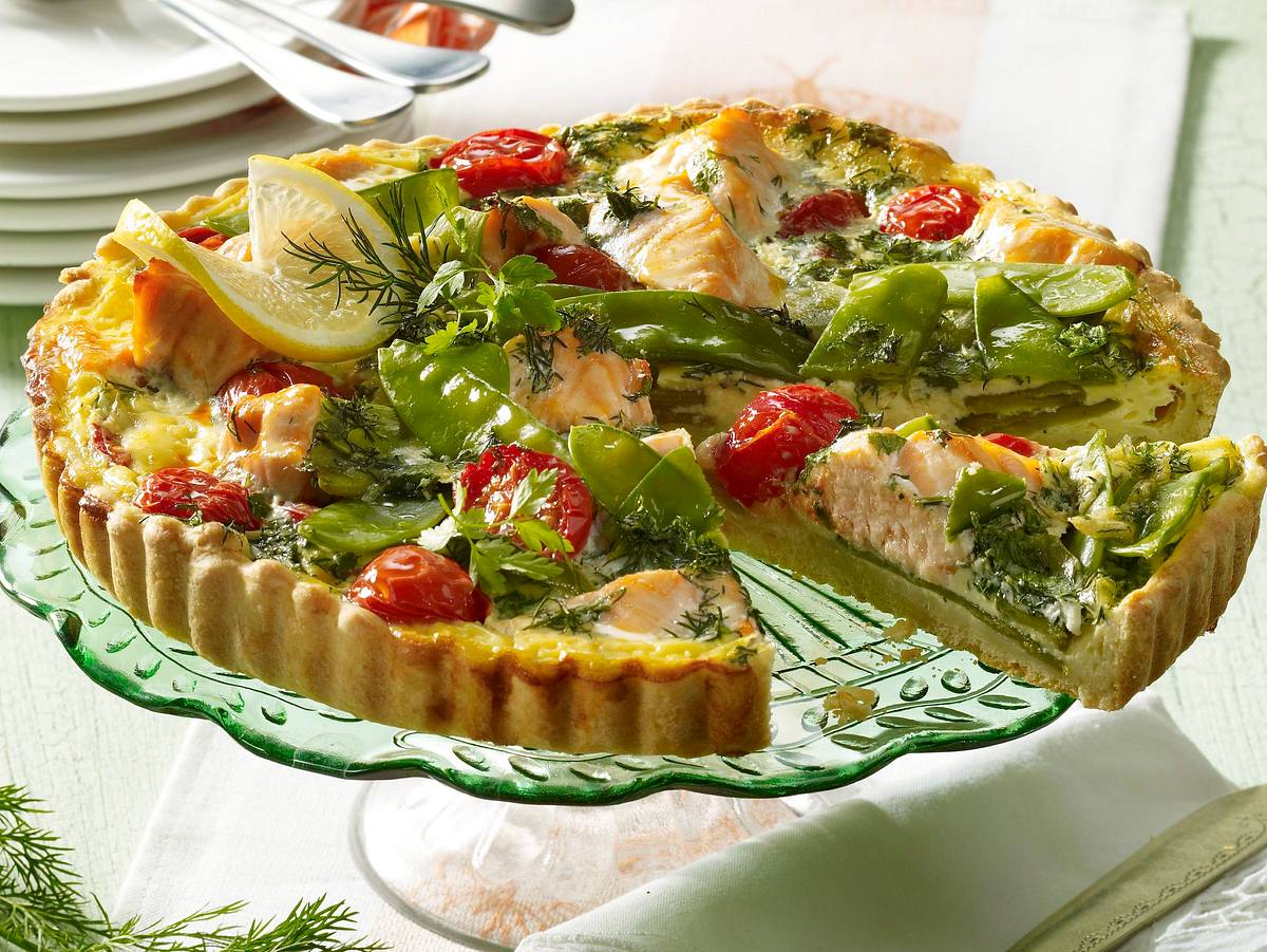 Lachs-Kräuter-Quiche Rezept