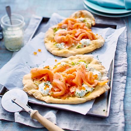 Lachs Lauch Pizza Rezept Lecker