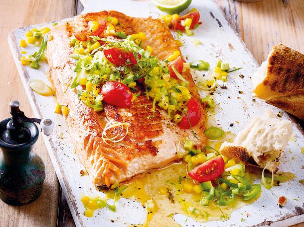 Lachs Mit Mango Avocado Salsa Rezept Lecker