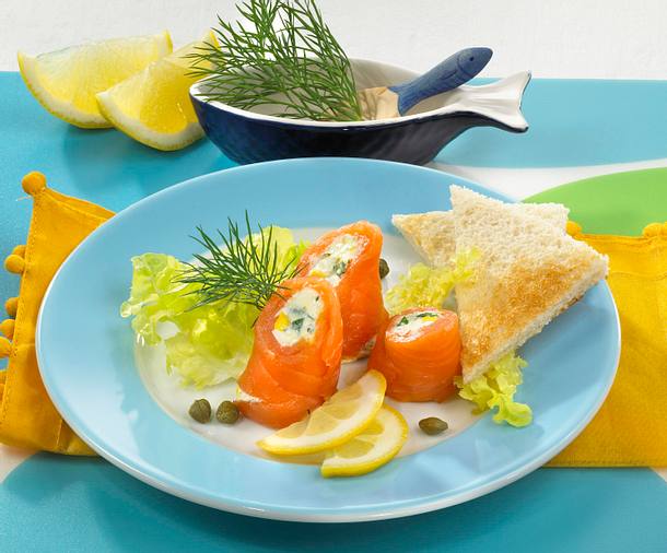 Lachs-Röllchen Rezept Lachs-Röllchen Rezept
