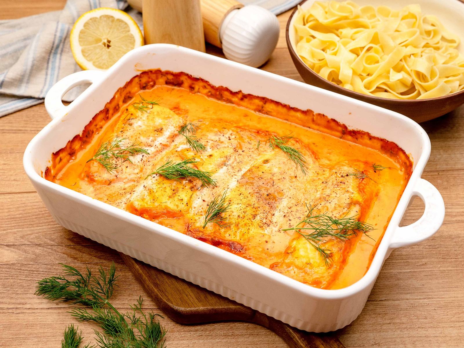 Lachs-Sahne-Gratin - einfaches Rezept | LECKER