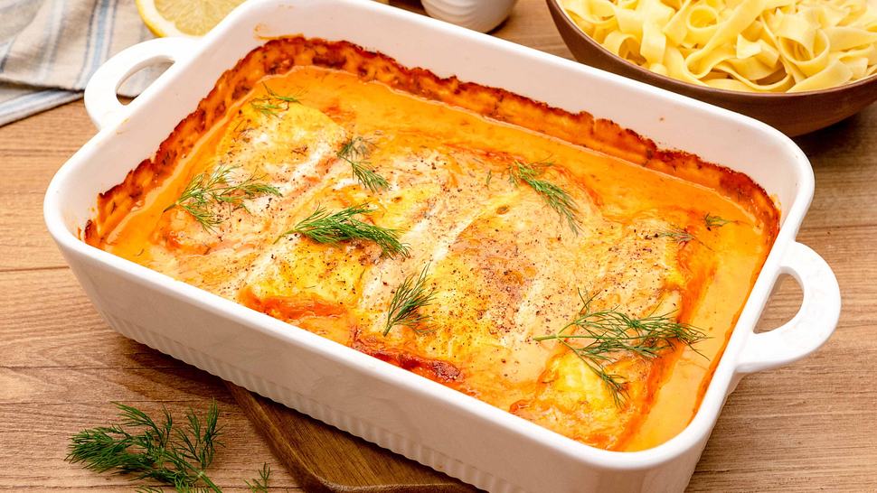 Lachs-Sahne-Gratin