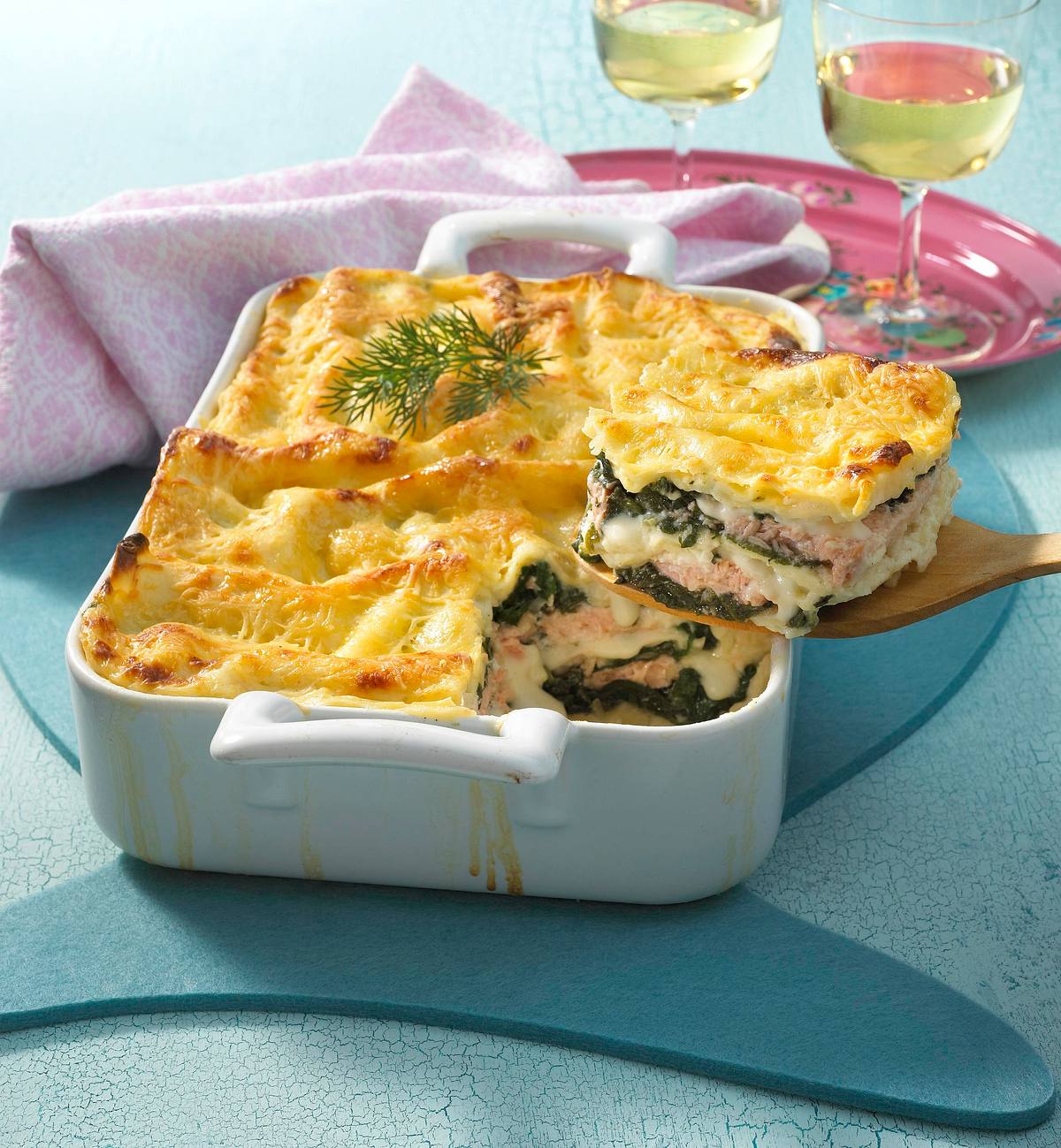 Lachs-Spinat-Lasagne Rezept