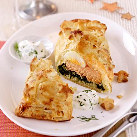 Lachs-Spinat-Päckchen Rezept
