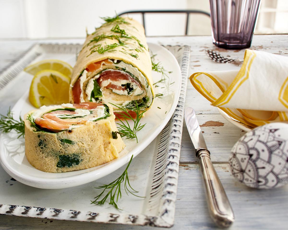 Lachs-Spinat-Rolle Rezept