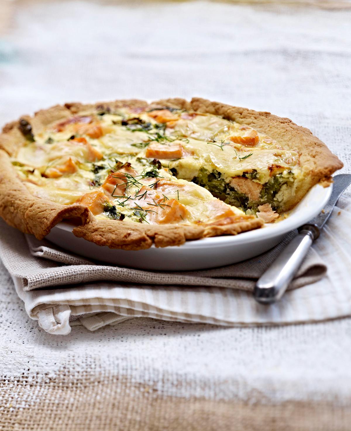 Lachs-Wirsing-Quiche Rezept