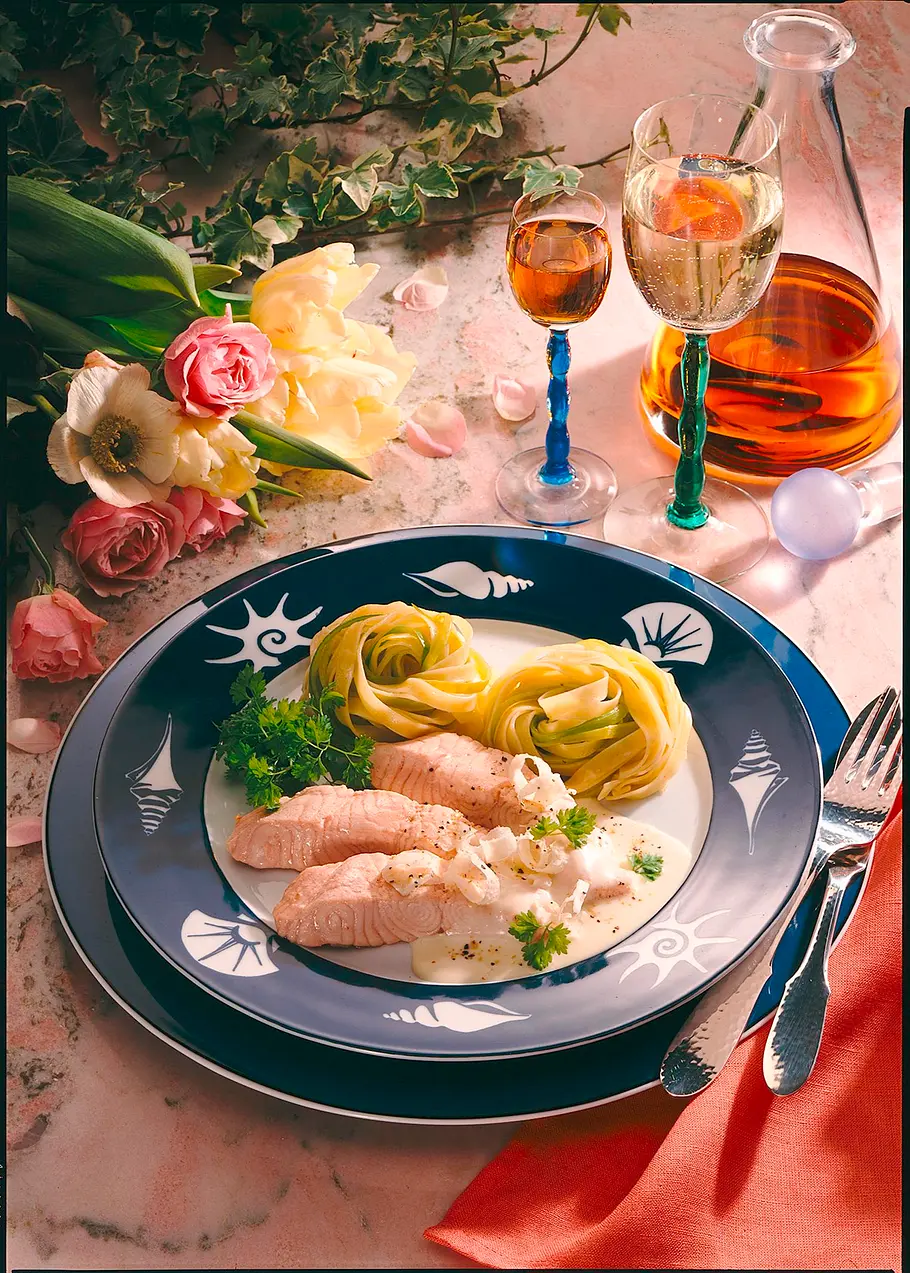 Lachsfilet in Meerrettich-Soße Rezept
