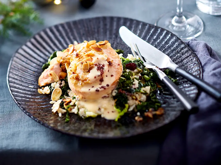 Lachsfilet mit Mandelkruste