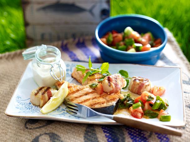 Lachskotelett mit Tomatensalat Rezept