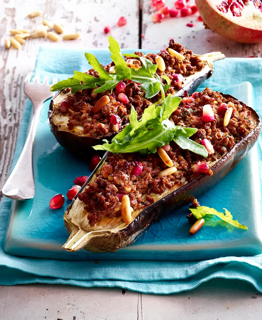 Lamm mit Auberginen und Granatapfel Rezept