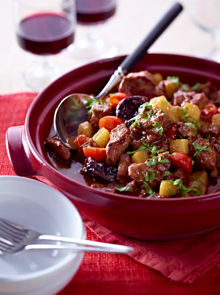 Lamm-Tajine mit Backpflaumen Rezept Lamm-Tajine mit Backpflaumen Rezept