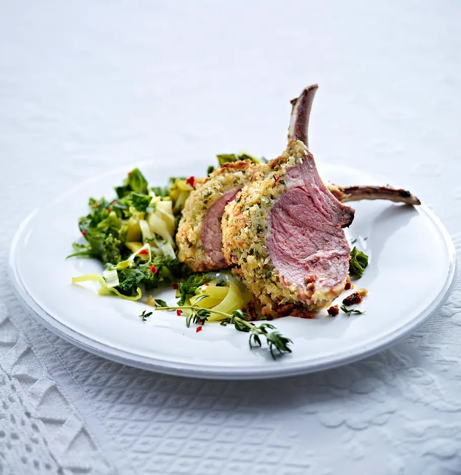 Lammkarree mit Kräuterkruste Rezept Lammkarree mit Kräuterkruste Rezept