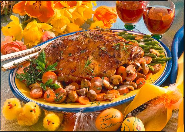 Lammkeule mit Frühlingsgemüse Rezept Lammkeule mit Frühlingsgemüse Rezept