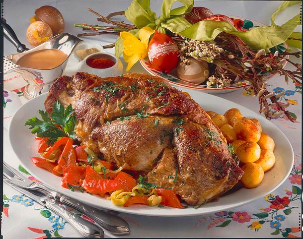 Lammkeule mit Paprikagemüse Rezept Lammkeule mit Paprikagemüse Rezept