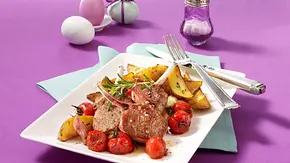 Lammkoteletts mit Rosmarinkartoffeln Rezept - Foto: LECKER @ Bauer Media Group