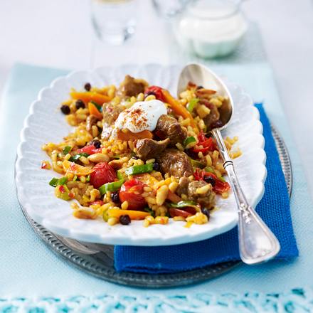 Lammpilaw mit Tomaten Rezept