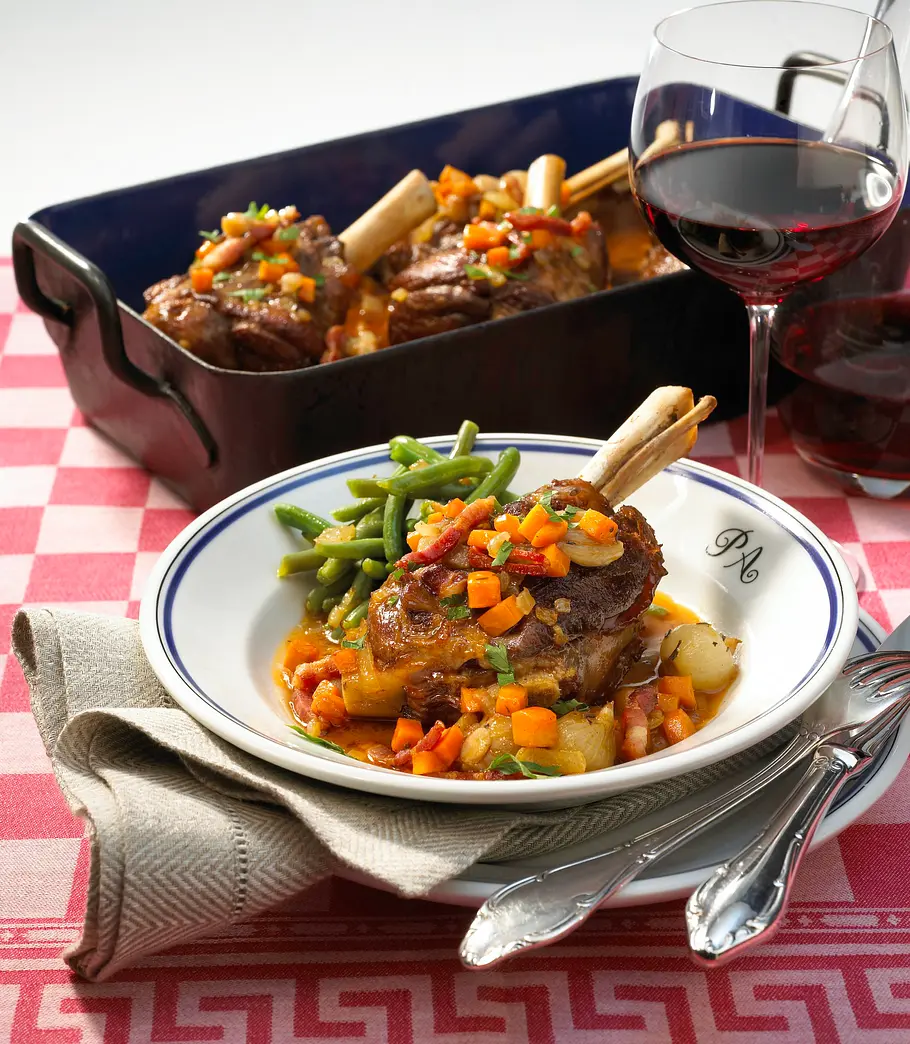 Lammstelzen Bourguignon Art Rezept