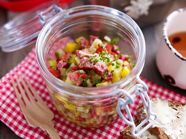 Landjäger-Salat Rezept Landjäger-Salat Rezept